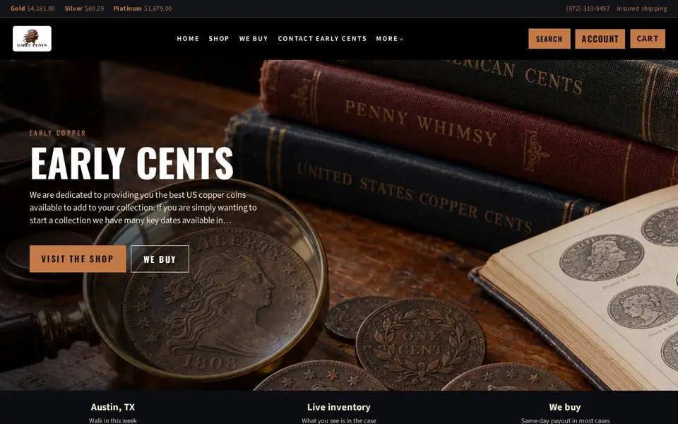 Early Cents website