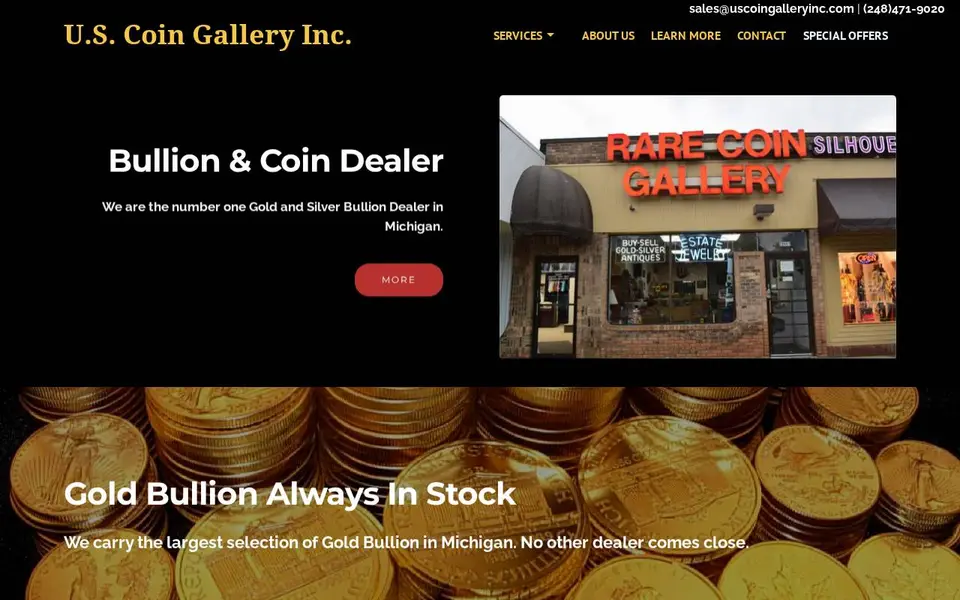 U.S. Coin Gallery Inc. website
